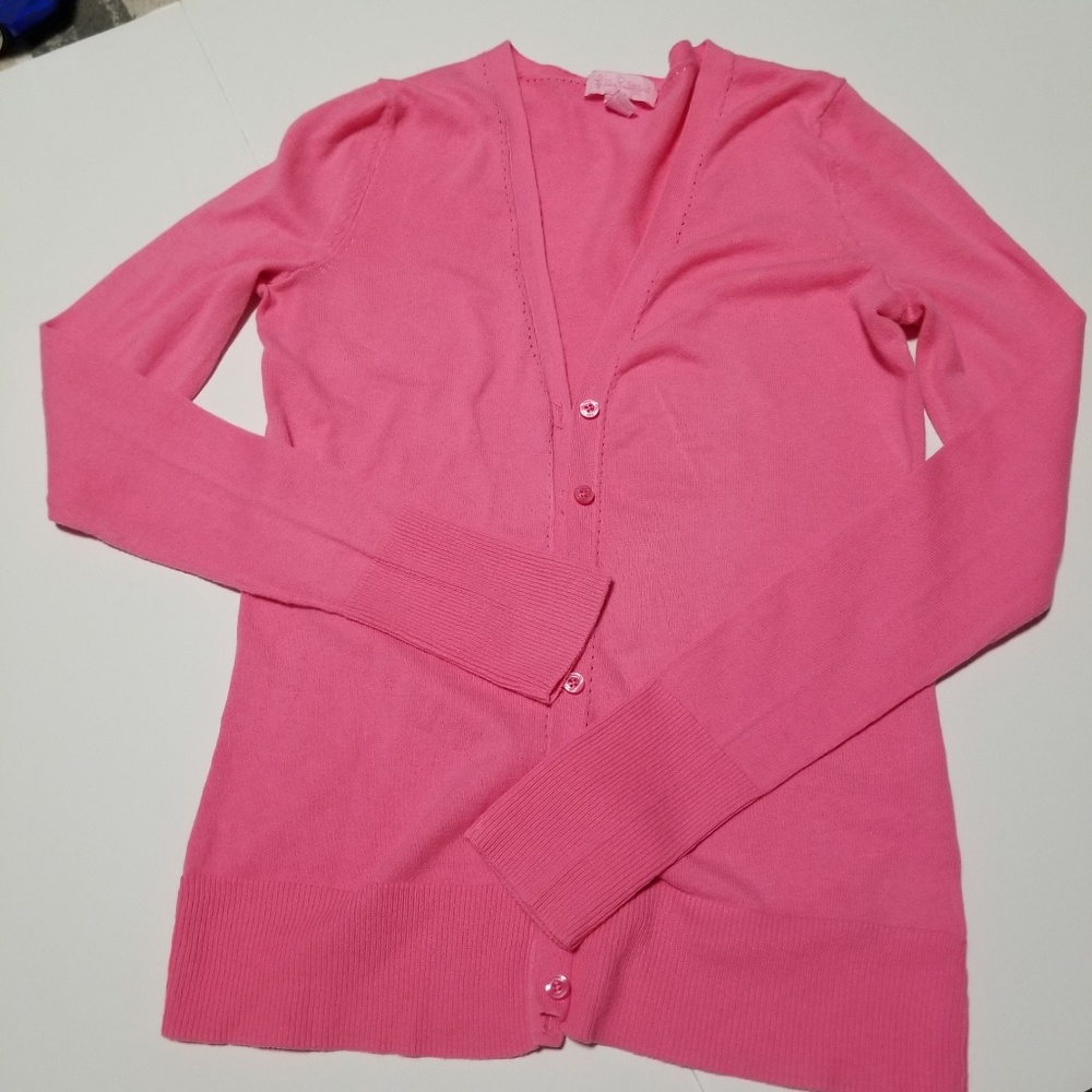 Lilly Pulitzer hot pink cardigan